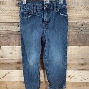 Arizona Co Blue Jeans Pants Boys Sz (4T) Solid 100% Cotton Pockets Denim Bottoms